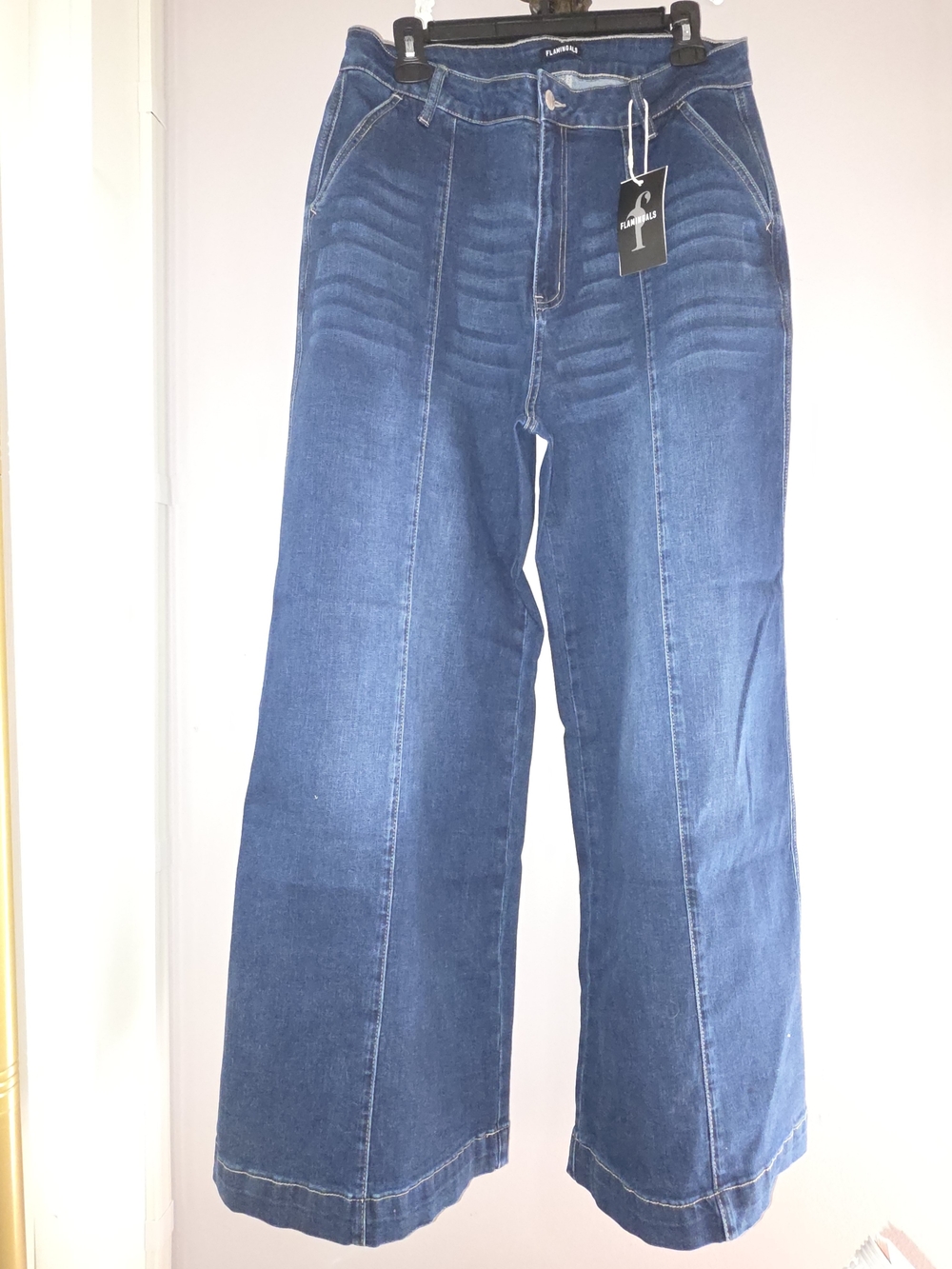 FlaminGals 2x Butter Soft Wide-Leg Jeans in Blue Denim NEW W Tags